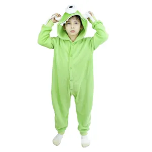 Costume da spettacolo per bambini di Halloween costume cosplay pigiama intero verde mostro