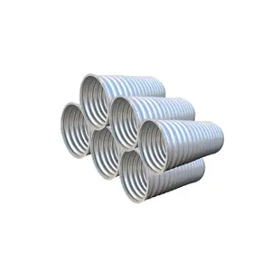 Spot Factory Galvanized 40-1000mm Corrugated Pipes Q235 Tunnel steel culvert pipe Manufacturer