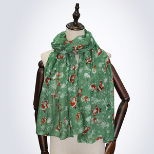 Sciarpa da stampa natalizia con fiocco di neve e stampella con <span class=keywords><strong>motivi</strong></span> natalizi sciarpa da donna scialle in filato abito da regalo Costume accessorio decorazione - Product Image 5