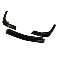 3pcs Noir Brillant Style Fibre de Carbone Lèvre de Pare-chocs Avant et Kit de Carrosserie Splitter Chevrolet Corvette C5 1997-2004 Accessoires de Voiture