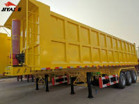 Semi-remorque à benne basculante arrière lourde à 3 essieux, 12 roues, en acier, 60 tonnes, essieu Fuwa de 13 tonnes, d'occasion, Sinotruk, à vendre