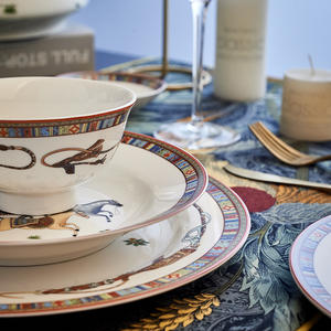 Set peralatan makan rumah tangga, set peralatan makan cina tulang kuda keramik rumah tangga, set piring mangkuk rumah tangga - Product Image 4
