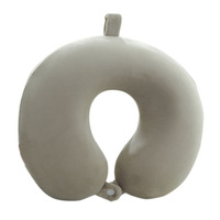 Oreiller en coton à mémoire de forme pour voyage à la maison de couleur unie avec rembourrage en mousse en forme de U pour utilisation en avion, hôtel et camping