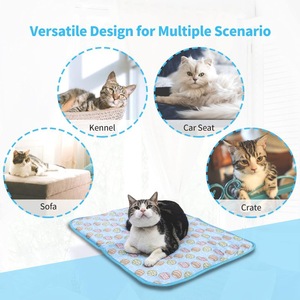 Ice Silk <b>Cooling</b> <b>Pad</b> Rectangle Blue Green Washable Pet Mat For Dog Four Seasons Use - Product Image 3
