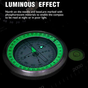Boussole étanche IPX65 en métal pour activités de géologie et de randonnée avec clinomètre de visée - Product Image 5