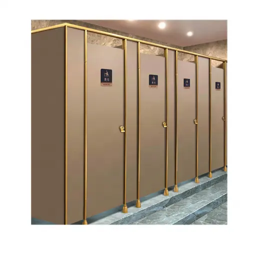 Partisi ruang cuci lemari air lapisan kayu kualitas terbaik dengan sistem cubile Toilet kaki Ltd