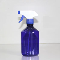 Botella de plástico transparente PET ámbar o azul de gran capacidad con spray o tapón de rosca