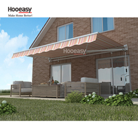 Hooeasy Fournitures de jardin, auvent rétractable pare-soleil, auvent de jardin, auvent de patio, bras pliables réglables en angle