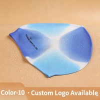 Bonnet de bain en silicone personnalisable avec logo, 50g pour adultes et enfants, plusieurs couleurs, imperméable, confortable, bonnet de bain non compressif