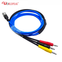 Triax 3 ranura TRB BNC macho a 4mm Banana plug macho negro rojo amarillo TRX316 conjunto de cable coaxial triaxial para Keithley