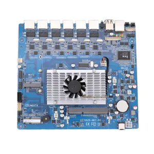 Mini ITX Embedded D525 dual core DDR3 six port Gigabit 32GB RAM support dual display router industry Pc Motherboard