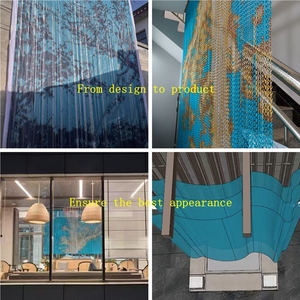 Malla Metálica Decorativa de <span class=keywords><strong>Aluminio</strong></span> Arquitectónico y Acero Inoxidable 304, Paneles de Malla Metálica Tejida para Cortinas - Product Image 5
