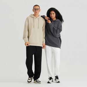 Haute Qualité 405 GSM Coton Épais Blanc Plaine Lourd Surdimensionné Hoodies No String Unisexe Logo Personnalisé Plus La Taille Hommes Hoodies - Product Image 2