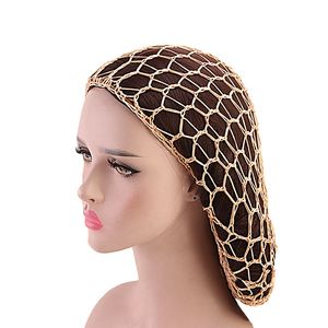 En gros Unisexe Polyester <span class=keywords><strong>Cheveux</strong></span> Snood <span class=keywords><strong>Nuit</strong></span> Sommeil Chapeau <span class=keywords><strong>Cheveux</strong></span> Snood Crocchet <span class=keywords><strong>Filet</strong></span> Casquette Été Couvre-chefs Solides Perruque Casquette Turban Bonnet - Product Image 4