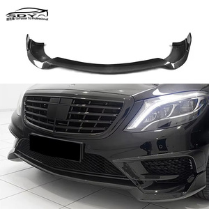 ขอบกันชนหน้าขอบ <span class=keywords><strong>S63</strong></span> W222สไตล์คาร์บอนไฟเบอร์สำหรับ Mercedes Benz W222 <span class=keywords><strong>S63</strong></span> S Class pre lci - Product Image 2