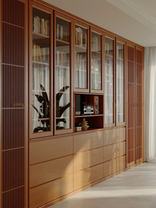 Librería Moderna de Madera Resistente en Color Natural con <span class=keywords><strong>5</strong></span> Estantes, Instalación en Pared, Diseño Ecológico para Sala de Estar - Product Image 6