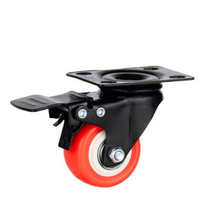 Gold Diamond Serie 1,5/2 inch Rot PVC/PU Möbel Stuhl <span class=keywords><strong>Caster</strong></span> Universal <span class=keywords><strong>Caster</strong></span> Swivel/Mit Bremse Hohe Qualitä<span class=keywords><strong>t</strong></span> - Product Image 1