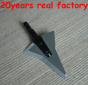 Punta de Flecha Treasurereap Archery de 125 Granos, de Aluminio Aeronáutico Inoxidable Negro para Caza, Punta de Flecha para Arco, Razor Back Sólida - Product Image 3