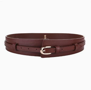 <span class=keywords><strong>Ceinture</strong></span> large en cuir de vache véritable pour femmes, <span class=keywords><strong>boucle</strong></span> en alliage, mode, pour robes, extensible, largeur 7,8 cm - Product Image 5