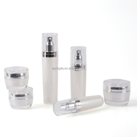 Ensemble d'emballage de bouteille de lotion cosmétique de luxe en or rose 120ml 100ml 50ml 30ml 15ml 30g 50g bouteille sans air en acrylique pour crème