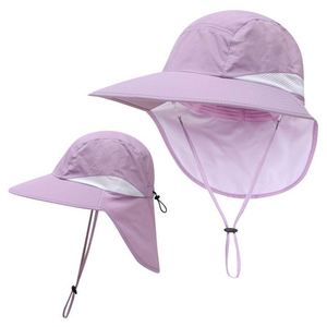 Womens <b>Hat</b> With Neck Flap Large Brim Uv Foldable Fishing Hiking Cap Mens Nylon Adjustable Sun Protection Beach Ha - Product Image 4