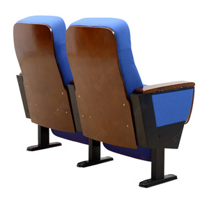 Sillas de Auditorio Manwa Expo HB675 Azul Nogal con Pasamanos para Uso en Hospitales, Escuelas y Teatros - Product Image 4