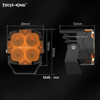 TECH-KING X200 IP68 Étanche 3 pouces Faisceau combiné 60w Feux auxiliaires tout-terrain Assemblage Feux LED Feux de travail LED 4x4 Feux LED Spot