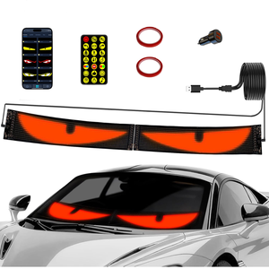 Panel LED Ojos para Ventana de Camión, Pantalla LED Flexible Programable de 24V con Mensajes, Ojos Deslizantes y Parpadeantes, Ojo del Diablo Luminoso - Product Image 1