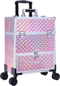 Étui à ongles roulant à roulettes <span class=keywords><strong>manucure</strong></span> mallette de rangement organisateur de vernis chariot de maquillage professionnel pour Studio ou ongles de voyage - Product Image 3