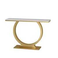 Table d'entrée en marbre, étagère murale, console longue et étroite, armoire décorative, style moderne minimaliste, subtilement luxueux, fabriqué en Chine