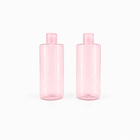 Botella de PET Transparente de 550 ml para Champú, Gel de Ducha, Loción, Recargable, con Tapa de Rosca, Envase Cilíndrico para Hogar, Salón, Spa