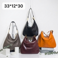Grand sac à bandoulière hobo en cuir véritable pour femme, style vintage, sac à main souple en forme de croissant, fermeture éclair, résistant à l'eau, sangle réglable