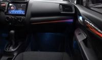 Lumière ambiante dynamique de style ruban en fibre de carbone Rainbow Symphony pour Honda Fit(2014-2020)(RHD)