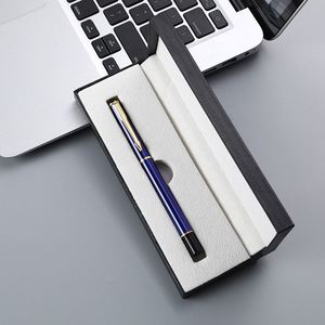 Silver Black White Custom Logo Luxury 0.5 Engraving Sign Ballpoint <b>Pens</b> Stationery for Office <b>Box</b> Gift Set - Product Image 2