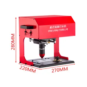 Type Tafel Markering Apparatuur Pneumatische Elektriciteit Auto Naambord Metalen Onderdelen Graveermachine 170X110Mm Touch-Screen Controller