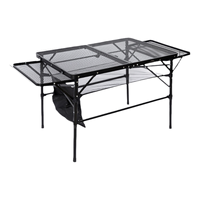Table de camping pliable en alliage d'aluminium, légère, pour pique-nique, voyage en plein air, plage, design compact, vente en gros
