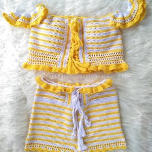 Bikini de Ganchillo Hecho a Mano Vintage Personalizado OEM, Top de Bikini Sexy con Flores 3D, Traje de Baño para Mujer - Product Image 2