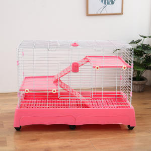 Büyük çift çekmece tavşan kafesi çift çekmece sızdırmaz tasarım iki katlı chinchilla groundrabbit tavşan kafesi pet ürünleri - Product Image 6