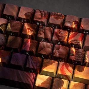 Ensemble de touches de clavier mécanique personnalisées LOL <span class=keywords><strong>Lee</strong></span> <span class=keywords><strong>Sin</strong></span> Muay Thai, 68 touches imprimées latéralement en PBT, sublimation par transfert thermique, profil Cherry - Product Image 5