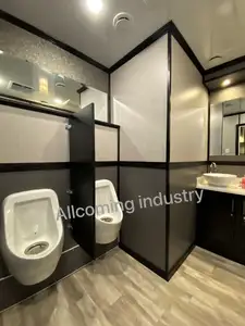 Mobiele Openbare Toilet Luxe Badkamer Hot Sale Draagbare Trailer Toilet Met Douche