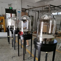 Vitrine à bijoux sphérique de luxe sur mesure avec éclairage LED, présentoir à bijoux en verre personnalisé unique pour la conception de boutiques