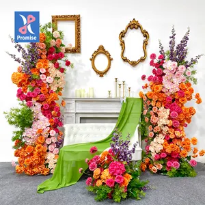 Promise Event Decoration Artificial Color Rose Flowers Arch Wedding Birthday Decorative Arch