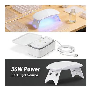 Kit de Fabricación de Llaveros Navideños Hechos a Mano, Resina, Joyería, Lámpara LED UV de Cristal Transparente, Moldes de Silicona, Flores con Purpurina - Product Image 2