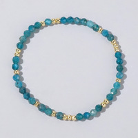 Bracelet extensible tendance en pierres naturelles facettées, perles dorées faites à la main, bracelets en pierres précieuses pour femmes