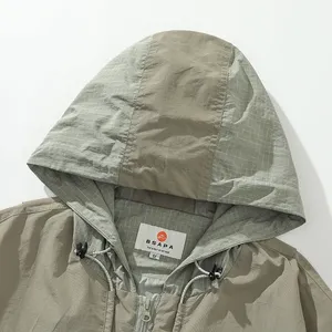 Chaqueta Cortavientos Ligera de Crepé con Capucha, Repelente al Agua, Libre de PFC, <span class=keywords><strong>para</strong></span> Hombre y Mujer, Moda de Invierno - Product Image 3