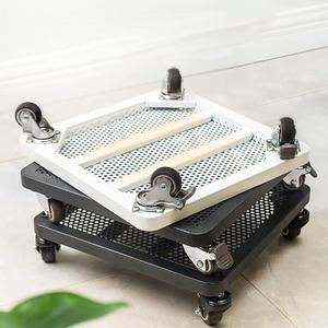 White Steel Mesh <b>Storage</b> <b>Cart</b> with Four Wheels Movable Powder Coated Surface - Product Image 3