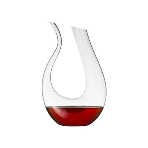 Carafe à vin rouge en cristal en forme de U Carafe arc-en-ciel Distributeur de vin