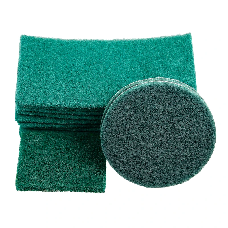 Sabut Gosok Kasar Kualitas Tinggi Sabut Gosok Mikrofiber Tugas Berat Spons  Pembersih Ganda Non Gores Abu-abu untuk Dapur