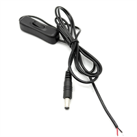 High Quality DC 5521+303 Switch+E27 Lamp Holder Wire 5M for E27 Light Bulb