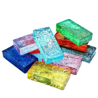 Vente en gros brique de verre solide de 8x4x2 pouces-Options de couleur personnalisées pour les cloisons commerciales et les écrans de confidentialité